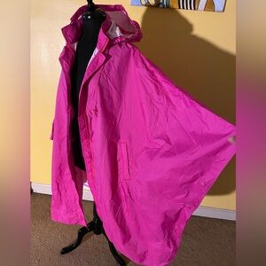 Eddie Bauer Pink Hooded Rain Poncho Jacket